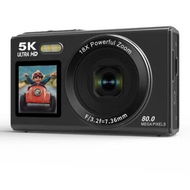 Detailed information about the product Digital Camera, 5K 80MP Dual Screens Camera with 18X Digital Zoom, Compact Vlogging Camera for Beginners with 32GB Card (Black)