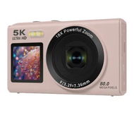 Detailed information about the product Digital Camera, 5K 80MP Dual Screens Camera with 18X Digital Zoom, Compact Vlogging Camera for Beginners with 32GB Card (Pink)