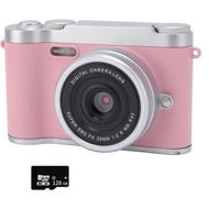Detailed information about the product Digital Camera Dual Lens 48MP HD Compact Camera with 128G Memory Card, Teenagers Photography Auto Focus Zoom Anti Shake Lightweight Camera, Pink