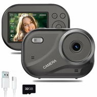 Detailed information about the product Digital Camera for Teens,48MP Autofocus Point Shoot Anti-Shake Camera with 16X Zoom 4K UHD Video Camera 32GB Card Portable Compact Vlogging Camera-Black