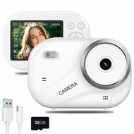Detailed information about the product Digital Camera for Teens,48MP Autofocus Point Shoot Anti-Shake Camera with 16X Zoom 4K UHD Video Camera 32GB Card Portable Compact Vlogging Camera-White