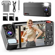 Detailed information about the product Digital Camera,4K 64MP Cameras for Photography,270 Degree Flip Screen Vlogging Camera,Autofocus,Flash,18X Zoom,2 Batteries,64GB Card,Black