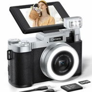 Detailed information about the product Digital Camera,4K 64MP Cameras with 64GB Card,18X Zoom Autofoucs Vlogging Camera with 180 Degree Flip Screen,Compact Vlog Travel Camera Kit