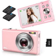 Detailed information about the product Digital Camera,Autofocus UHD 4K Vlogging Camera with 32GB Card,48MP 16X Digital Zoom Digital Camera,Anti-Shake Portable Compact Point Shoot Camera (Pink)