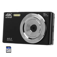 Detailed information about the product Digital Camera,Digital Camera 4K 44MP, Compact Point and Shoot Digital Cameras, 64 GB SD Card, Vintage Digital Camera for Kids Boys Girls, Black