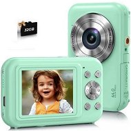 Detailed information about the product Digital Camera,FHD 1080P Kids Camera with 32GB Card Battery,Anti-Shake 16X Digital Zoom,44MP Point Shoot Camera,Compact Portable Small Gift Camera for Kid Teen Student Girl Boy (Green)