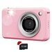 Digital Camera,FHD Camera with 32GB Card,Lanyard,16X Zoom Anti Shake,48MP Compact Portable Small Point Shoot Camera Gift (Pink). Available at Crazy Sales for $39.99