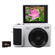 Detailed information about the product Digital Cameras for Photography With 64G Card, 4K Vlogging Camera Anti Shake, 64MP Digital Camera for Selfie Photo Video, White