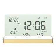Detailed information about the product Digital Clock With Temperature And Humidity Date For Office Travel Room (1 Pack Gold)