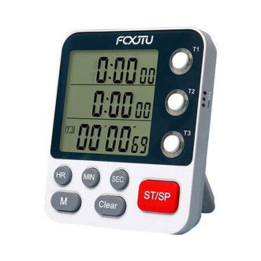 Digital Dual Triple Kitchen Timer (White)