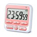 Digital Kitchen Timer with Mute/Loud Alarm Switch On/Off Switch, 24 Hour Clock & Alarm, Large LCD Display (Pink). Available at Crazy Sales for $12.95