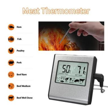 Digital Meat Thermometer LCD Display Pastry Grill BBQ Oven Cooking Tool