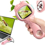 Detailed information about the product Digital Mini Microscope Pocket Handheld Microscope,STEM Science Kit Toy,Portable Magnifying Glass for Age 8-12 Year Old, Educational Gifts for Girls