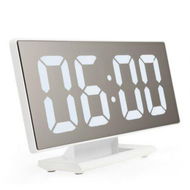 Detailed information about the product Digital Mirror Surface Alarm Clock With Large LED Display USB Port For Bedroom