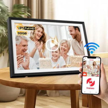 Digital Photo Frame 10.1 Inch WiFi Electronic Smart Picture Album Frameo 1280x800 HD IPS Touch Screen MP4 Player 32G Auto Rotate Share Video Instantly