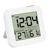 Detailed information about the product Digital Timer Shower Clock with Alarm, Bathroom Kitchen Wall Clock, White