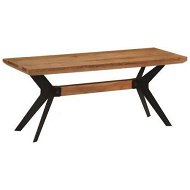 Detailed information about the product Dining Bench 110x40x46 cm Solid Wood Acacia and Steel