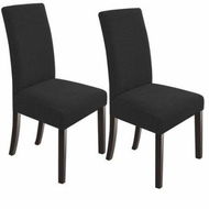 Detailed information about the product Dining Chair Covers Stretch Chair Covers Parsons Chair Slipcover Chair Covers For Dining Room Set Of 2 Black