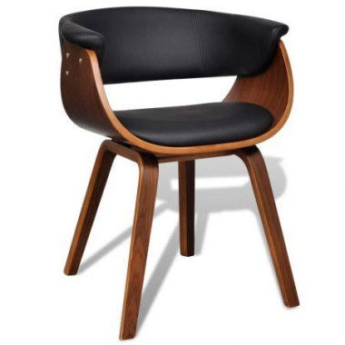 Dining Chair With Wooden Frame Artificial Leather