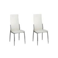 Detailed information about the product Dining Chairs 2 pcs Artificial Leather White