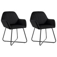 Detailed information about the product Dining Chairs 2 pcs Black Velvet