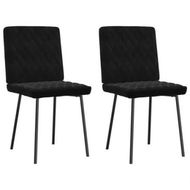 Detailed information about the product Dining Chairs 2 pcs Black Velvet