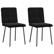 Detailed information about the product Dining Chairs 2 pcs Black Velvet