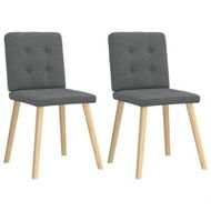 Detailed information about the product Dining Chairs 2 pcs Dark Grey Fabric