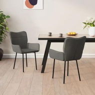 Detailed information about the product Dining Chairs 2 pcs Dark Grey Velvet