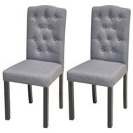 Detailed information about the product Dining Chairs 2 Pcs Fabric Dark Grey