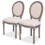 Detailed information about the product Dining Chairs 2 Pcs Linen