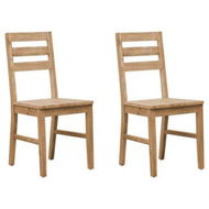 Detailed information about the product Dining Chairs 2 pcs Solid Acacia Wood