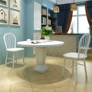 Detailed information about the product Dining Chairs 2 pcs White Solid Rubber Wood