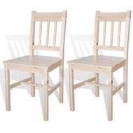 Detailed information about the product Dining Chairs 2 Pcs Wood Natural Colour