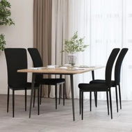 Detailed information about the product Dining Chairs 4 pcs Black Velvet