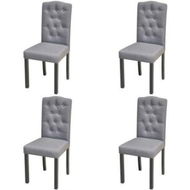 Detailed information about the product Dining Chairs 4 Pcs Fabric Dark Grey