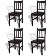 Detailed information about the product Dining Chairs 4 Pcs Wood Brown