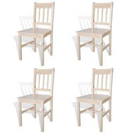 Detailed information about the product Dining Chairs 4 Pcs Wood Natural Colour