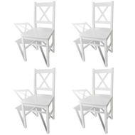 Detailed information about the product Dining Chairs 4 Pcs Wood White