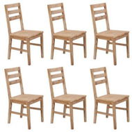 Detailed information about the product Dining Chairs 6 pcs Solid Acacia Wood