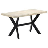 Detailed information about the product Dining Table 140x70x75 Cm Solid Bleached Mango Wood