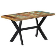 Detailed information about the product Dining Table 140x70x75 Cm Solid Reclaimed Wood