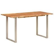 Detailed information about the product Dining Table 140x70x76 cm Solid Wood Acacia