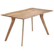Detailed information about the product Dining Table 140x80x76 Cm Solid Acacia Wood