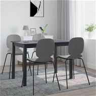 Detailed information about the product Dining Table Black 114x71x75 Cm Solid Rubber Wood