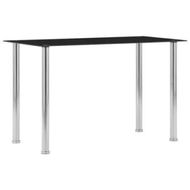 Detailed information about the product Dining Table Black 120x60x75 cm Tempered Glass