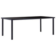 Detailed information about the product Dining Table Black 200x100x75 Cm Tempered Glass