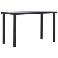 Detailed information about the product Dining Table Black and Concrete Grey 120x60x75 cm MDF