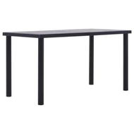 Detailed information about the product Dining Table Black and Concrete Grey 140x70x75 cm MDF