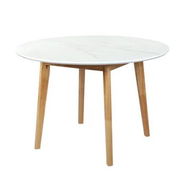 Detailed information about the product Dining Table Round Rubberwood Base 120cm White 120 CM